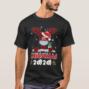 Camiseta Navidades familiares de la máscara de reno de Rudo