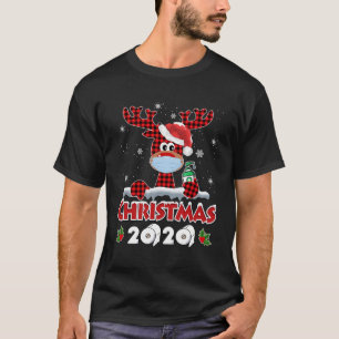 Camiseta Navidades familiares de la máscara de reno de Rudo