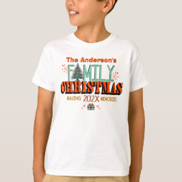 Camiseta Navidades familiares de mediados del siglo