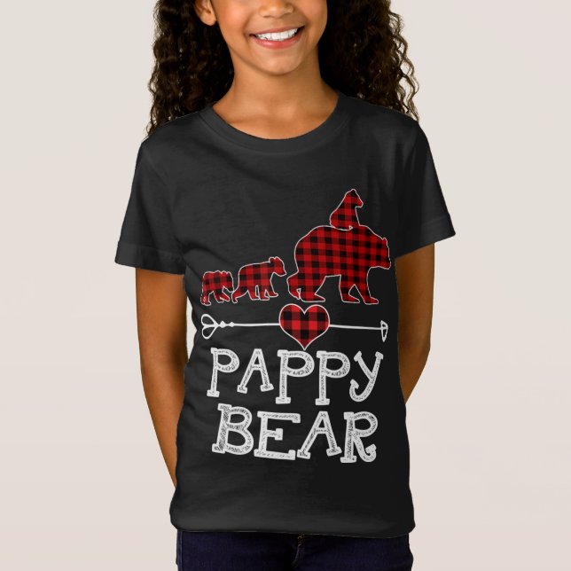 Camiseta Navidades familiares de oso papado rojo al juego (Anverso)