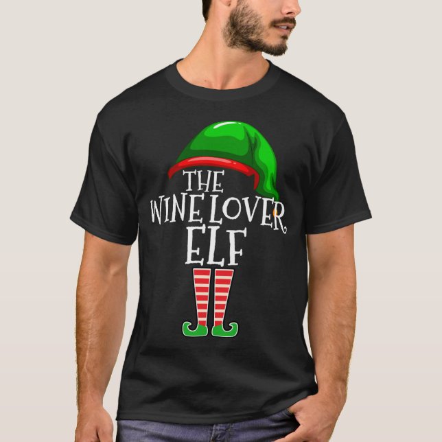 Camiseta Navidades familiares de Wine Lover Elf que coincid (Anverso)