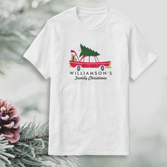 Camiseta Navidades familiares divertidos traen árbol de nav (Subido por el creador)