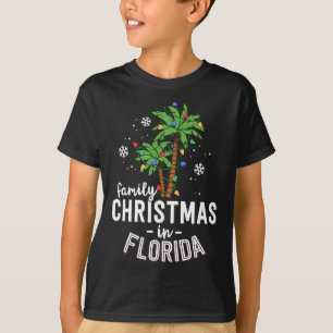 Camiseta Navidades Familiares En Florida Palm Trees Xmas Be