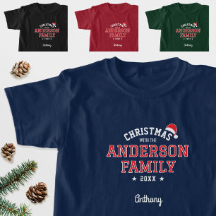 Camiseta Navidades familiares Holiday Nombre personalizado
