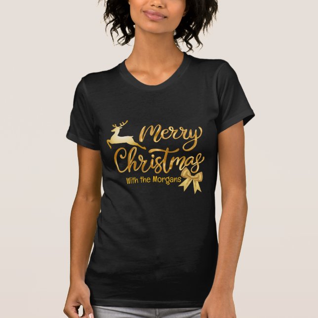 Camiseta Navidades familiares | Minimalista moderno | Perso (Anverso)