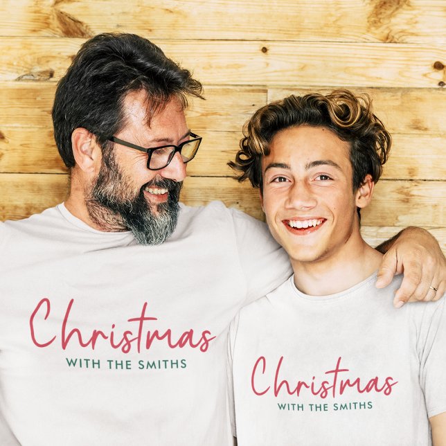 Camiseta Navidades familiares | Nombre de la familia Minima (Subido por el creador)
