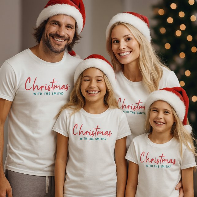 Camiseta Navidades familiares | Nombre de la familia Minima (Subido por el creador)