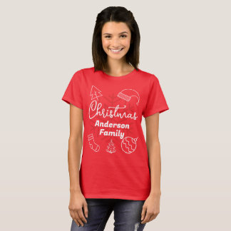 Camiseta Navidades familiares | Nombre de la familia Minima