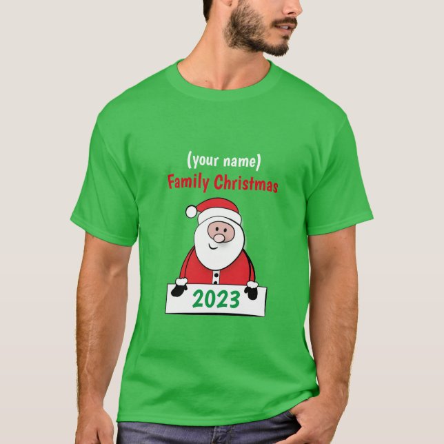 Camiseta Navidades familiares personalizados (Anverso)