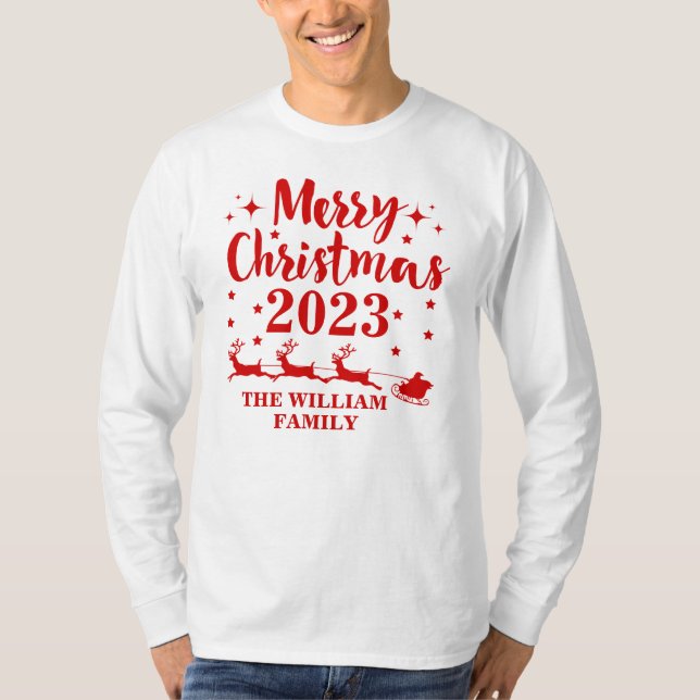 Camiseta Navidades familiares personalizados (Anverso)