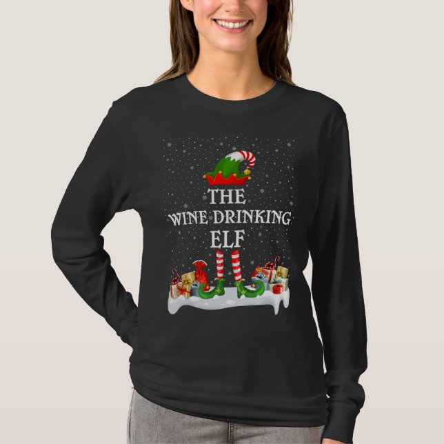 Camiseta Navidades Familiares Que Coinciden Con El Vino Que (Anverso)
