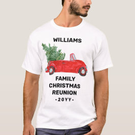 Camiseta Navidades familiares sindicales auto rojo personal