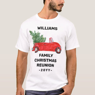 Camiseta Navidades familiares sindicales auto rojo personal