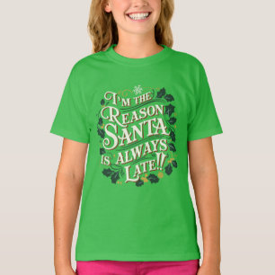 Camiseta Navidades familiares Tees   Razón por la que Santa