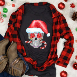 Camiseta Navidades fantasmagóricos se desmoronan usando San