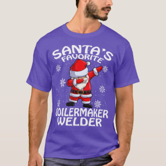 Camiseta Navidades favoritos de Boilermaker Welder de Santa