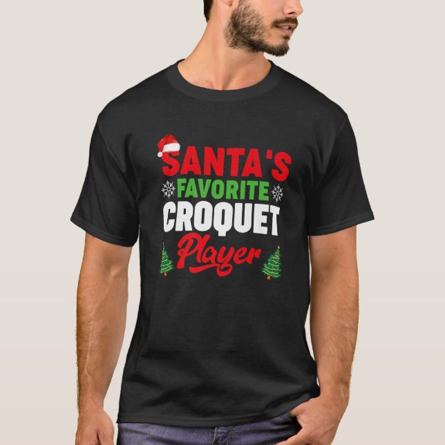 Camiseta Navidades favoritos de croquet de Santa Cosa (Anverso)