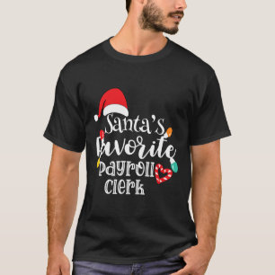 Camiseta Navidades favoritos de empleado de nómina de Santa
