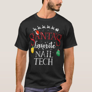 Camiseta Navidades favoritos de la Nail Tech regalan uñas a