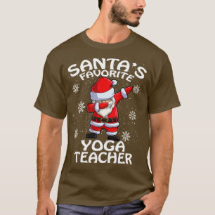 Camiseta Navidades favoritos de profesores de yoga de Santa