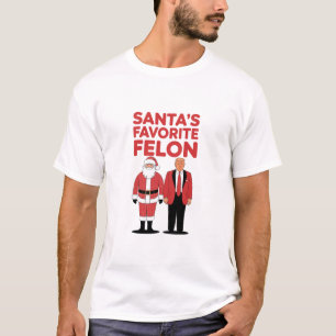 Camiseta Navidades favoritos de Santa Felon Trump