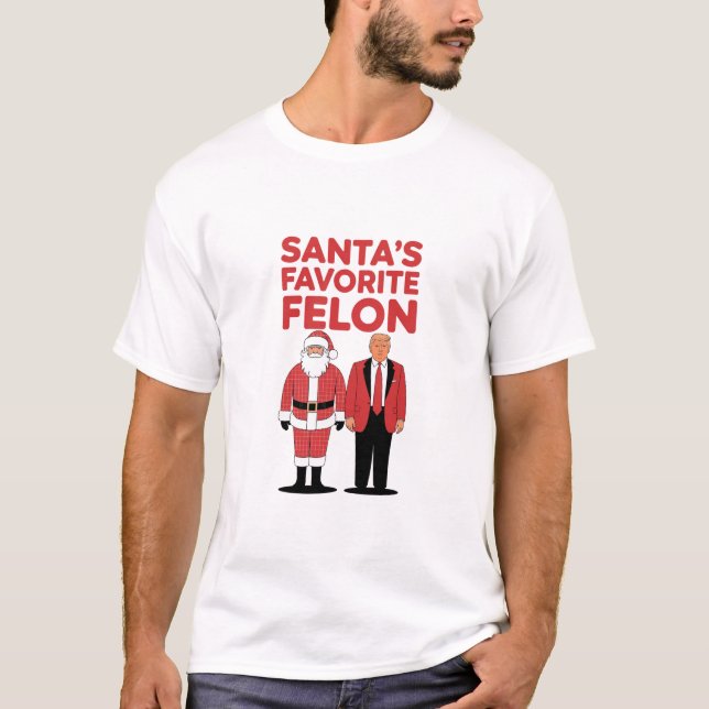 Camiseta Navidades favoritos de Santa Felon Trump (Anverso)
