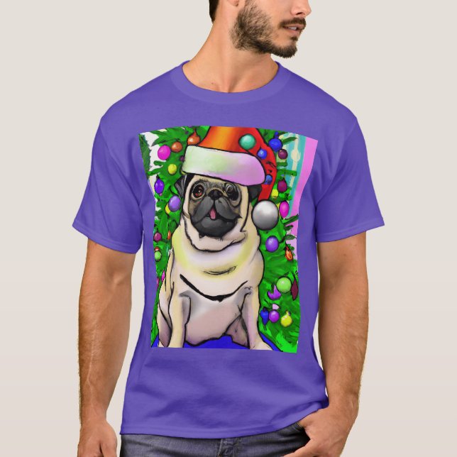 Camiseta Navidades Fea Tirando Con Una Cristóbal Y Una Niña (Anverso)
