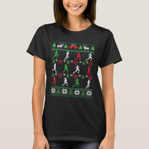 Camiseta Navidades feas de corredora femenina