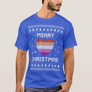 Camiseta Navidades feas lesbianas sudan feriado de mujeres