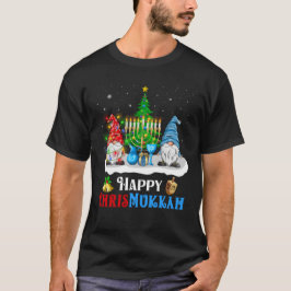 Camiseta Navidades felices de Chrismukkah Gnomes y Hanukkah