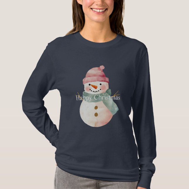 Camiseta Navidades felices de Snowman (Anverso)