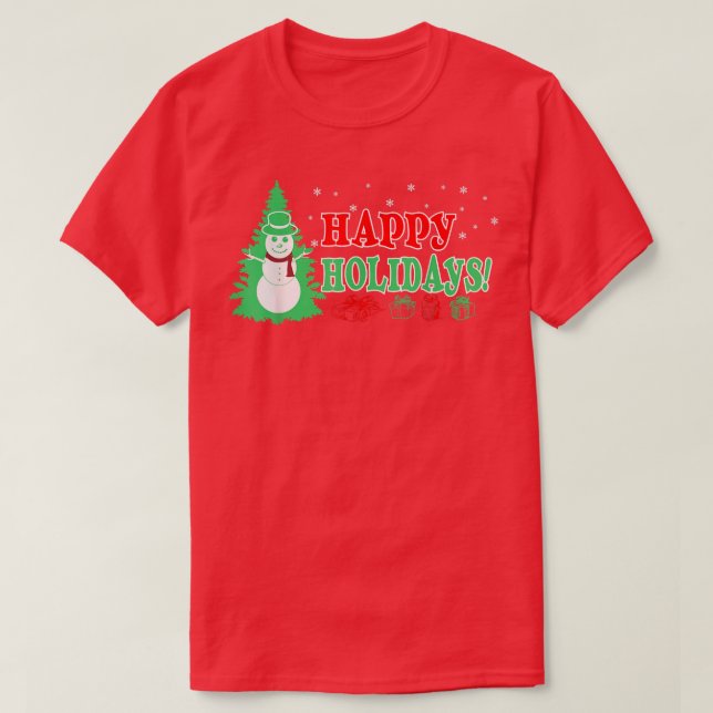 Camiseta Navidades Felices Fiestas (Diseño del anverso)
