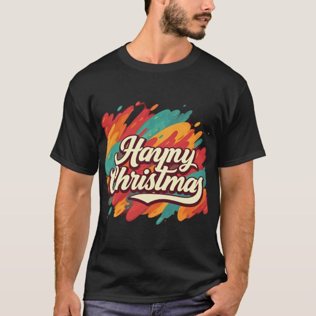 Camiseta Navidades felices: Fiestas alegres (Anverso)