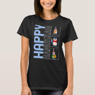 Camiseta Navidades Felices Hanukkah Penguin Menorah
