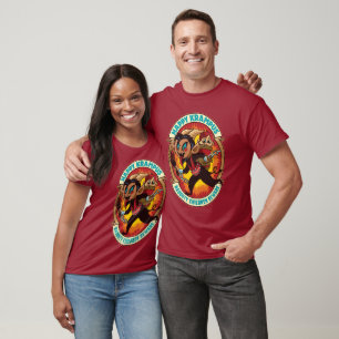 Camiseta Navidades Felices Krampus Niños traviesos Cuidado