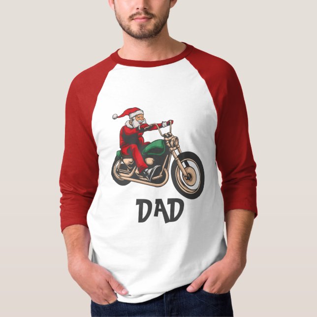 Camiseta Navidades felices motociclistas personalizados (Anverso)