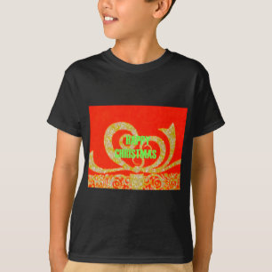 Camiseta Navidades felices rojo y oro
