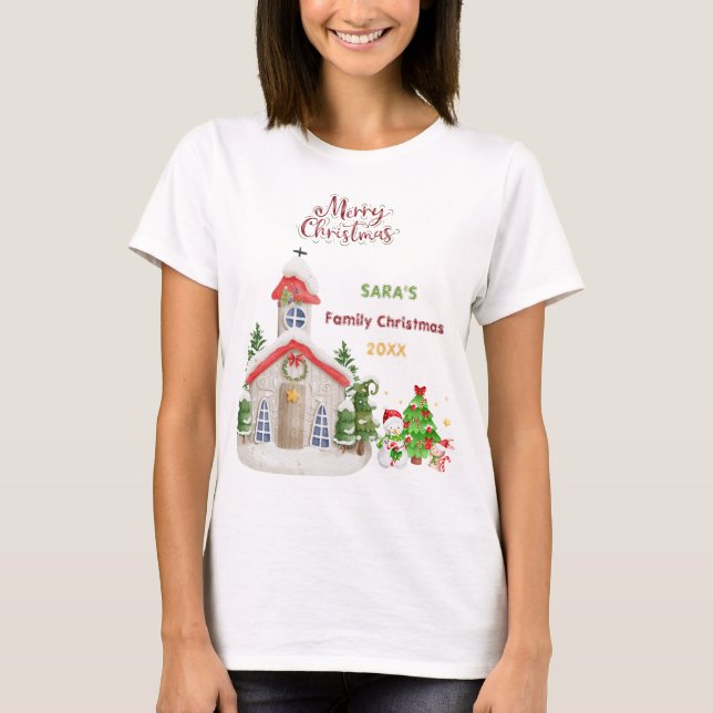 Camiseta Navidades felices | Santa Claus dice que es person (Anverso)