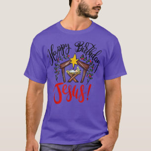 Camiseta Navidades Feliz cumpleaños Jesucristo Feriado Sudo