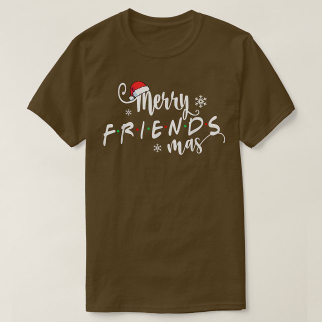 Camiseta Navidades Feliz Friendsmas Santa Hat Fami (Diseño del anverso)