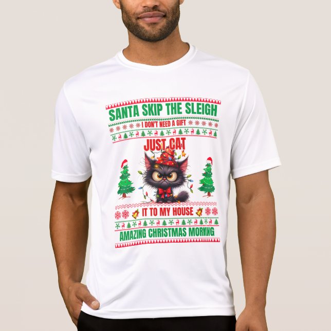 Camiseta Navidades Feliz Navidad Para Gato De Navidades Reg (Anverso)