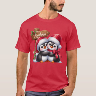 Camiseta Navidades Feliz Navidad por un amigo de los pingüi