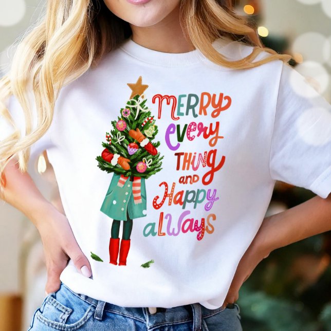 Camiseta Navidades Feliz Todo Feliz Siempre Moderno (Subido por el creador)