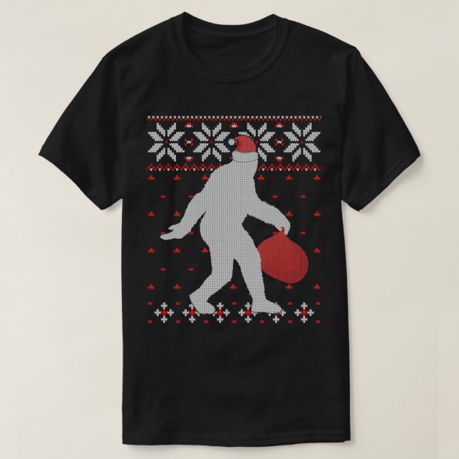 Camiseta Navidades Feo De La Familia Bigfoot Sasquatch (Diseño del anverso)