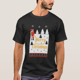 Camiseta Navidades Feo Dulce Santa Mirando En La Nieve No