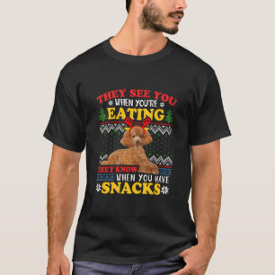 Camiseta Navidades Feo Que Ven Que Estás Comyendo Navidad