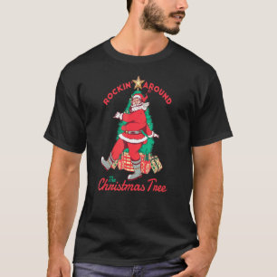 Camiseta Navidades Feo Rock And Roll Fiesta Santa Claus