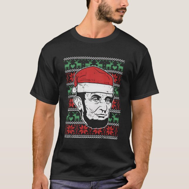 Camiseta Navidades feos Abe Abraham Lincoln Santa Patriot G (Anverso)