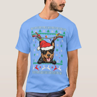 Camiseta Navidades feos Australia Luz de reno Kelpie Xm