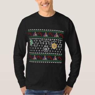 Camiseta Navidades feos Billiards Pool X-Mas Santa Claus Ne